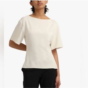 THEORY Fitted White Women’s Blouse, Size M